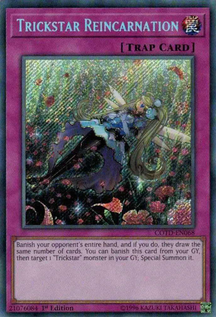 YuGiOh Code of the Duelist Secret Rare Trickstar Reincarnation COTD-EN068