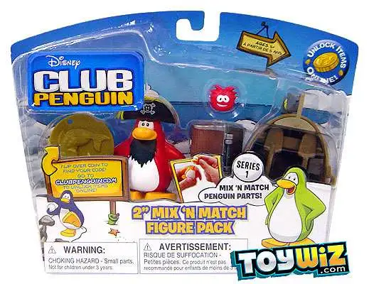 Disney Club Penguin Mix 'n Match Figure Packs with Coins & Cards