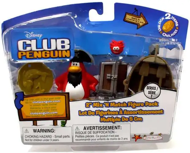 Disney Club Penguin Mix 'n Match Figure Packs with Coins & Cards