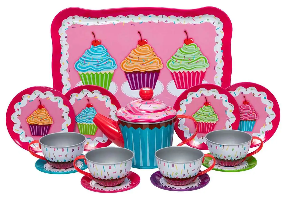 Cupcakes Tin Tea Set Play Set