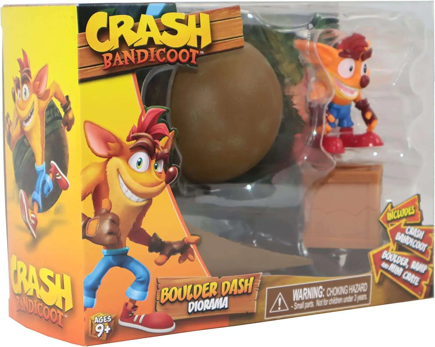 Crash Bandicoot Boulder Dash 4.5-Inch Diorama Playset [with Crash Figure]