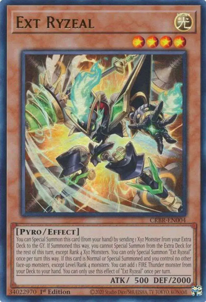 YuGiOh Trading Card Game Crossover Breakers Ultra Rare Ext Ryzeal CRBR-EN004