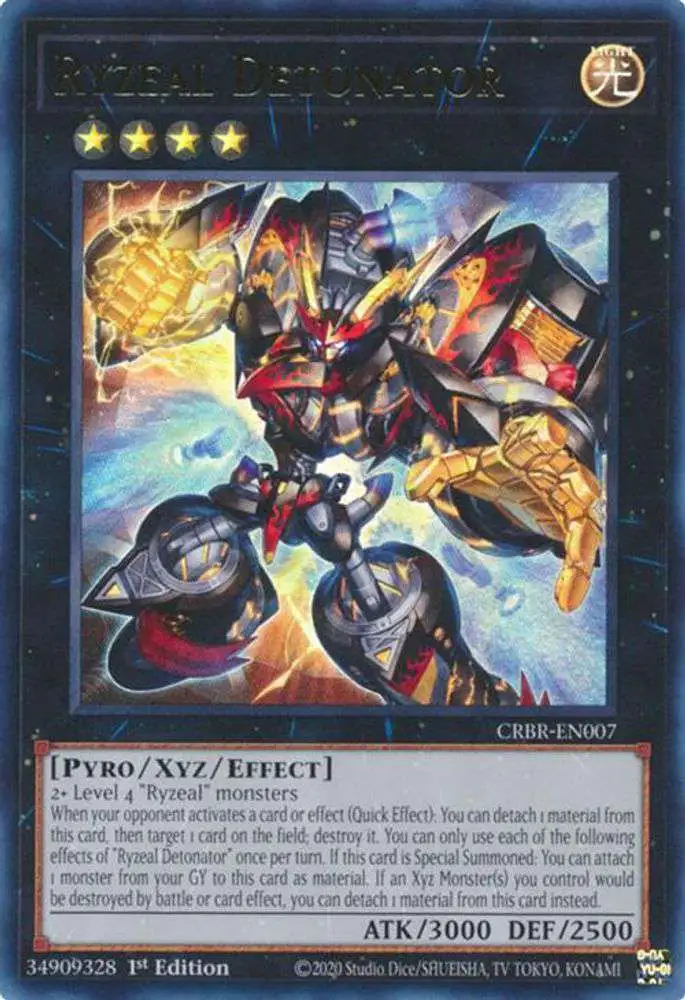 YuGiOh Trading Card Game Crossover Breakers Ultra Rare Ryzeal Detonator CRBR-EN007