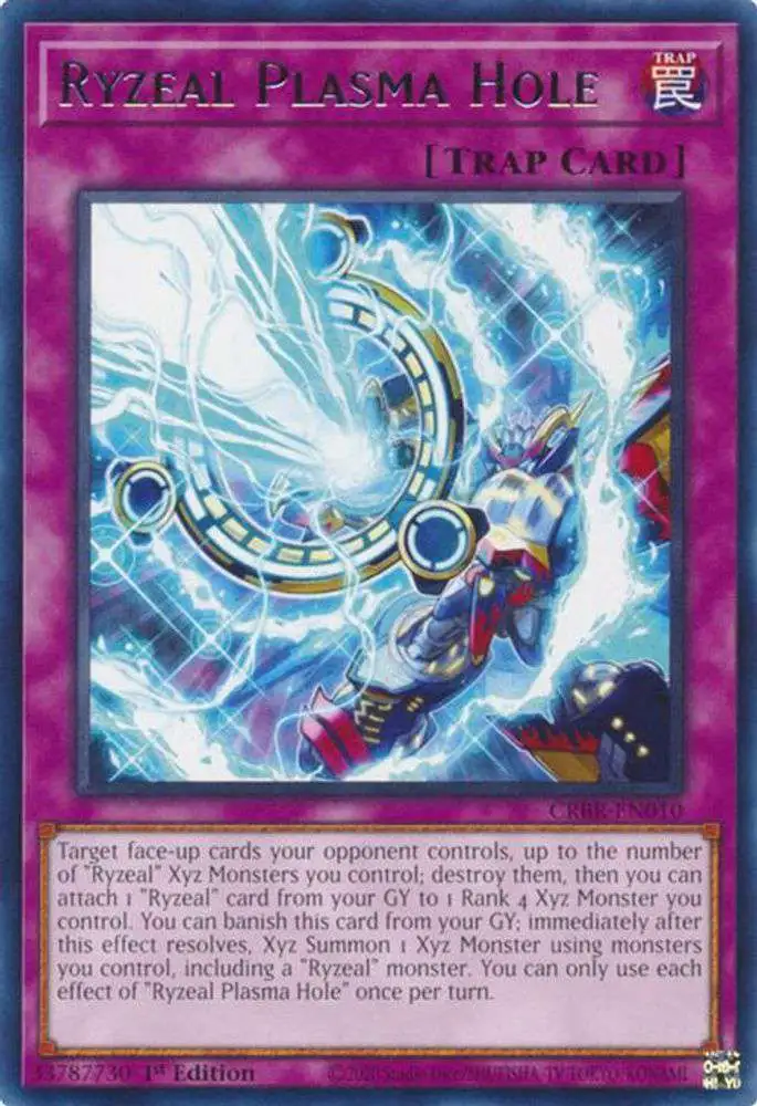 YuGiOh Trading Card Game Crossover Breakers Rare Ryzeal Plasma Hole CRBR-EN010