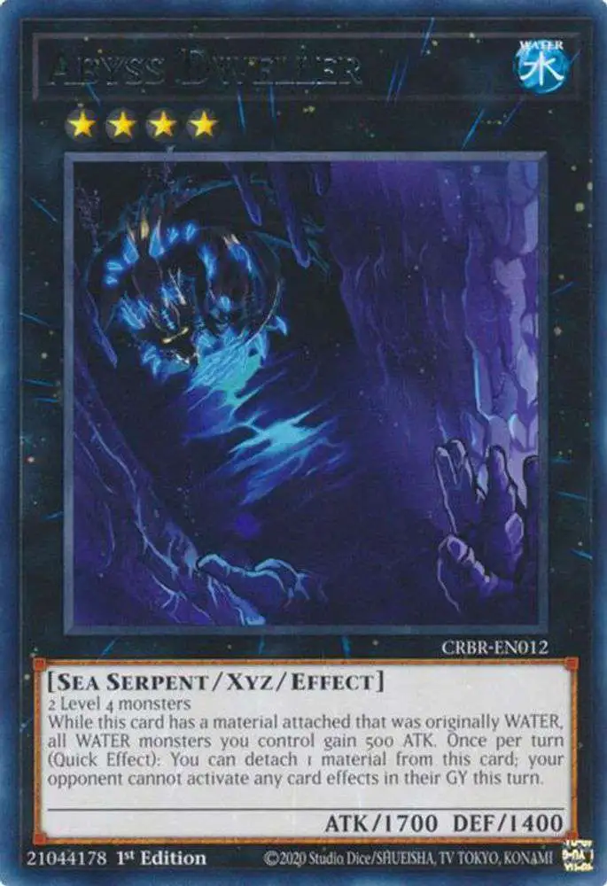 YuGiOh Trading Card Game Crossover Breakers Rare Abyss Dweller CRBR-EN012