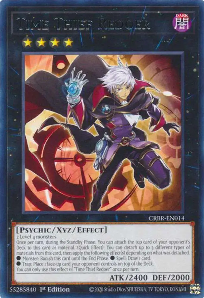 YuGiOh Trading Card Game Crossover Breakers Rare Time Thief Redoer CRBR-EN014