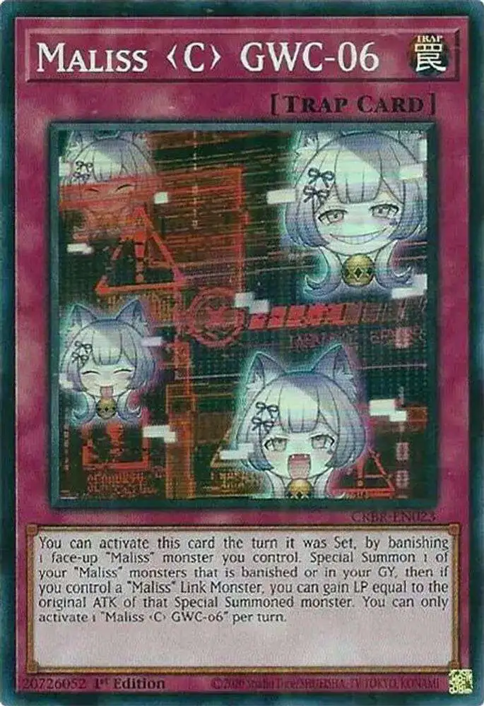 YuGiOh Trading Card Game Crossover Breakers Super Rare Maliss C GWC-06 CRBR-EN023