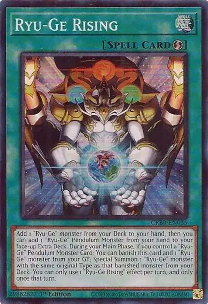YuGiOh Trading Card Game Crossover Breakers Super Rare Ryu-Ge Rising CRBR-EN035