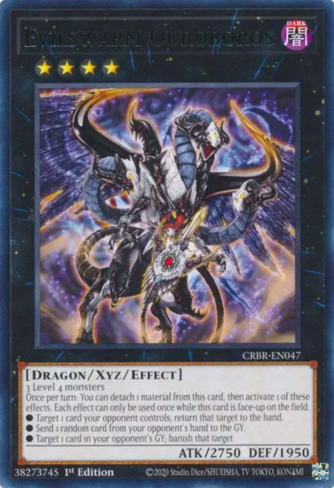YuGiOh Trading Card Game Crossover Breakers Rare Evilswarm Ouroboros CRBR-EN047