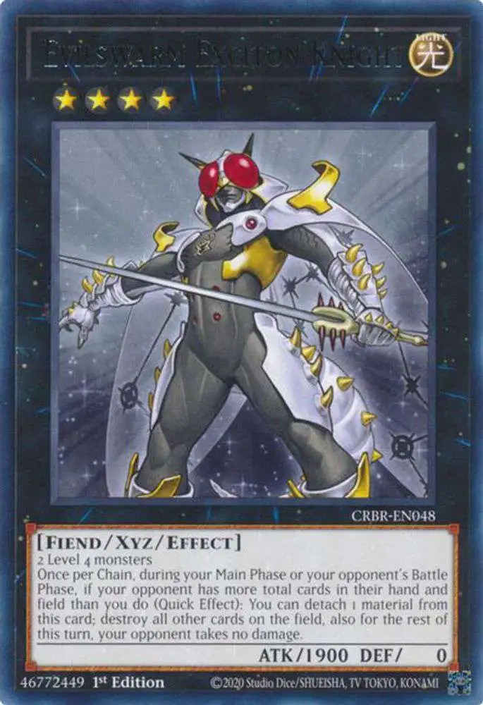 YuGiOh Trading Card Game Crossover Breakers Rare Evilswarm Exciton Knight CRBR-EN048