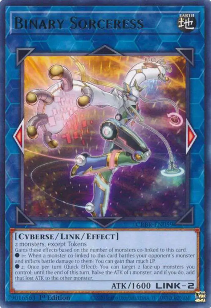 YuGiOh Trading Card Game Crossover Breakers Rare Binary Sorceress CRBR-EN059