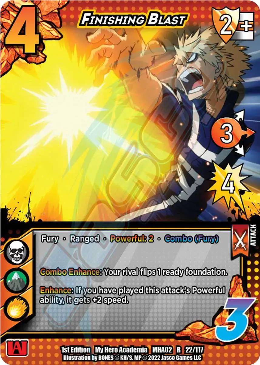 My Hero Academia Collectible Card Game Series 2 Crimson Rampage Rare Finishing Blast #22