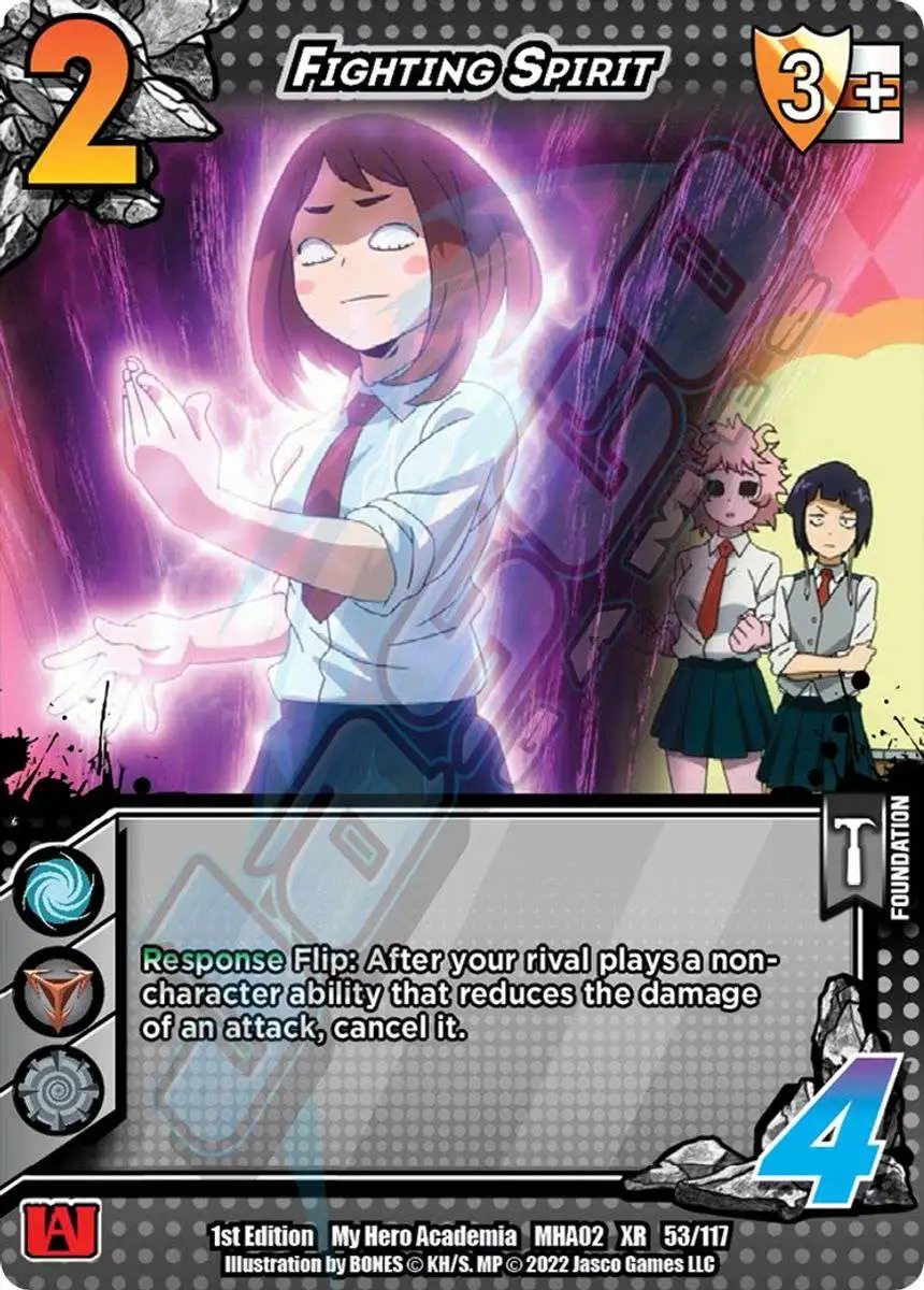 My Hero Academia Collectible Card Game Series 2 Crimson Rampage Extra Rare Fighting Spirit #53 [XR]