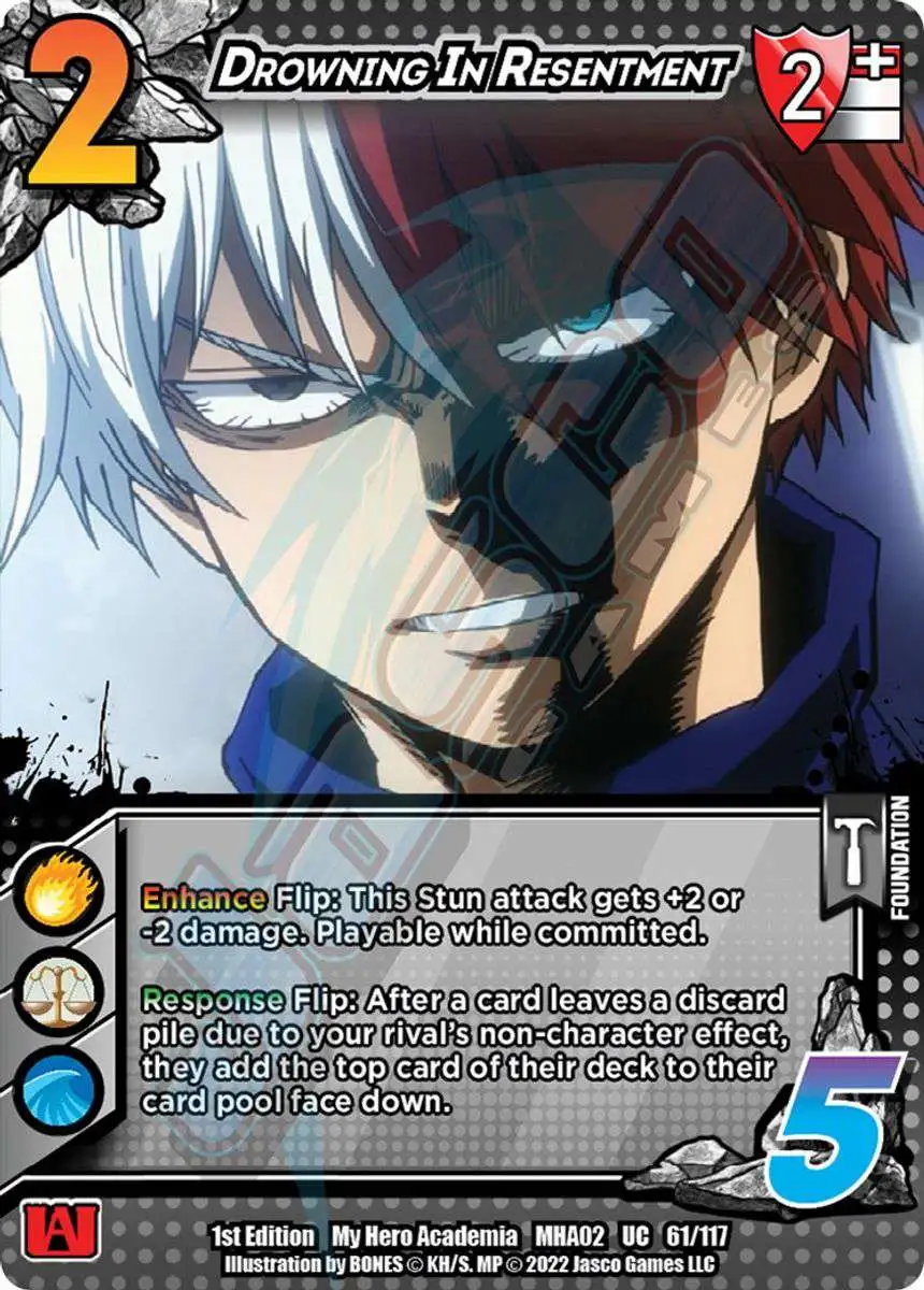 My Hero Academia Collectible Card Game Series 2 Crimson Rampage Uncommon Drowning In Resentment #61