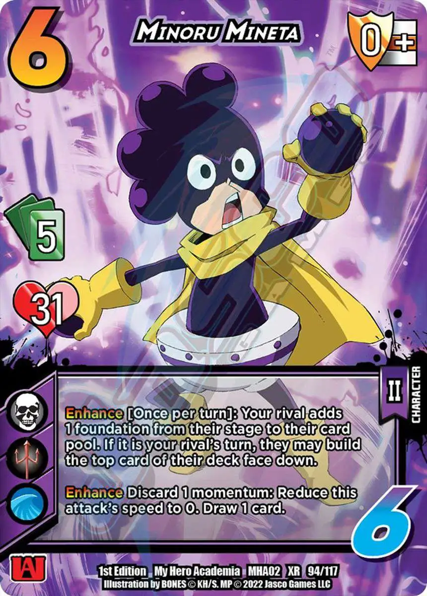 My Hero Academia Collectible Card Game Series 2 Crimson Rampage Single Card  Extra Rare Minoru Mineta 94 XR - ToyWiz