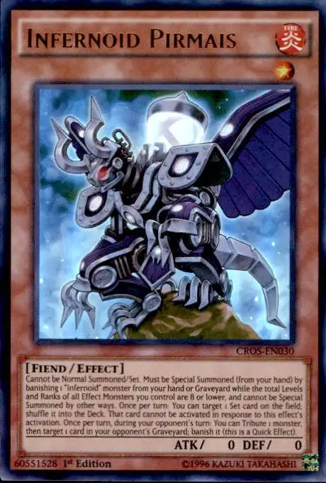 YuGiOh Crossed Souls Ultra Rare Infernoid Pirmais CROS-EN030