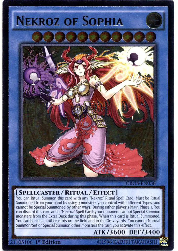 YuGiOh Crossed Souls Ultimate Rare Nekroz of Sophia CROS-EN038