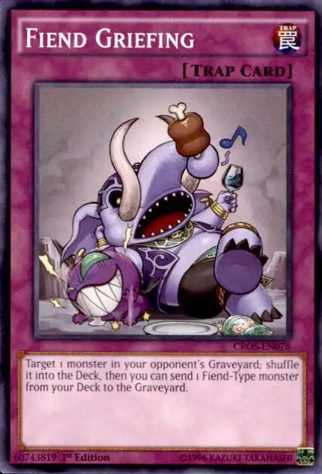 YuGiOh Crossed Souls Common Fiend Griefing CROS-EN076