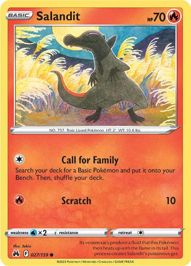 Pokemon Trading Card Game Crown Zenith Common Salandit #27