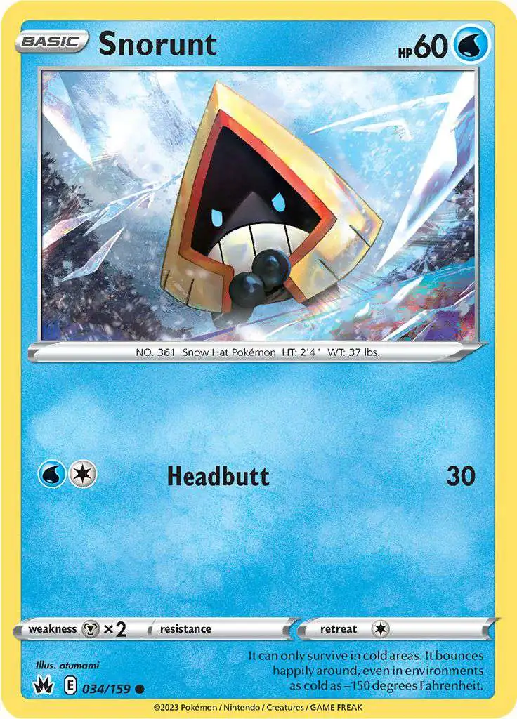 Pokemon Trading Card Game Crown Zenith Common Snorunt #34