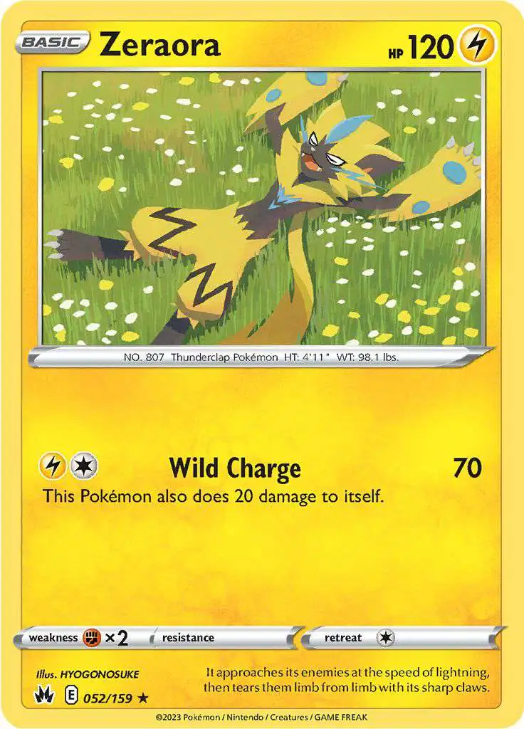 Pokemon Trading Card Game Crown Zenith Single Card Rare Zeraora 52