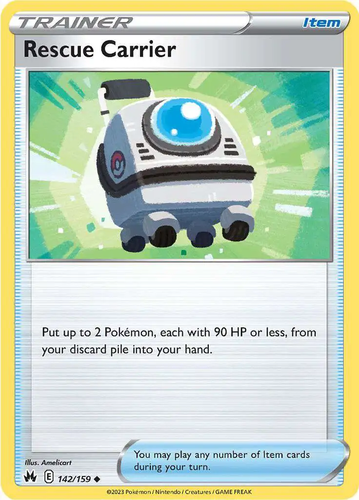 Pokemon Trading Card Game Crown Zenith Uncommon Rescue Carrier #142