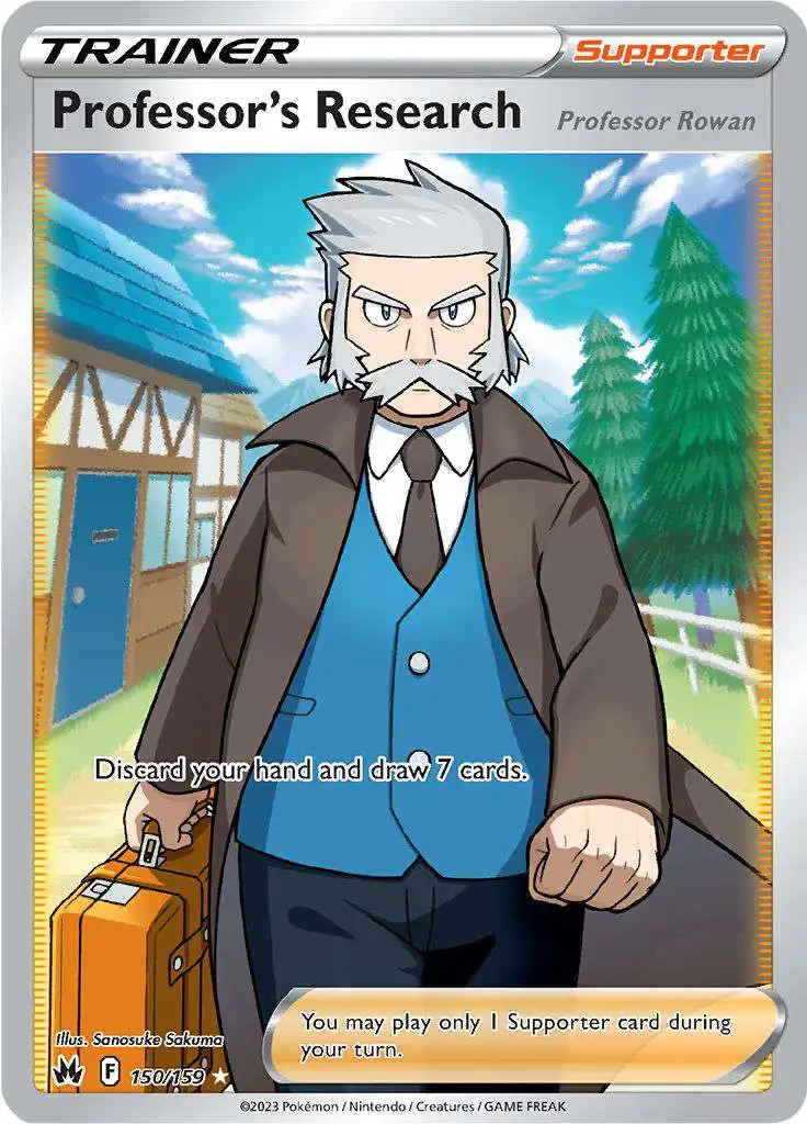 Pokemon Trading Card Game Crown Zenith Ultra Rare Professor's Research #150 [Rowan]