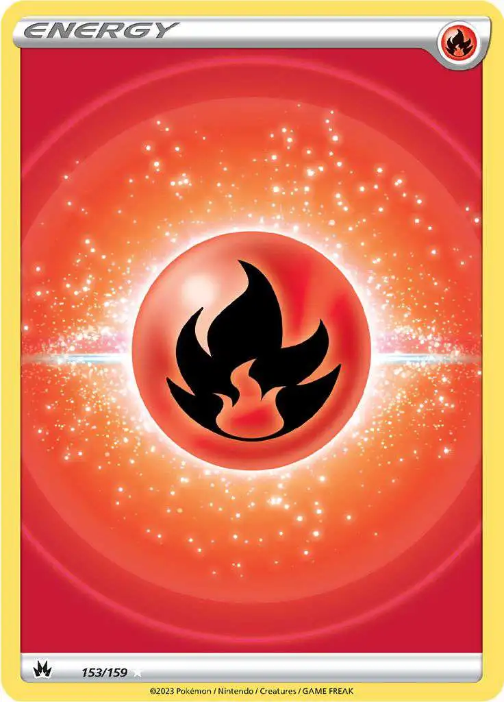 Pokemon Trading Card Game Crown Zenith Ultra Rare Fire Energy #153