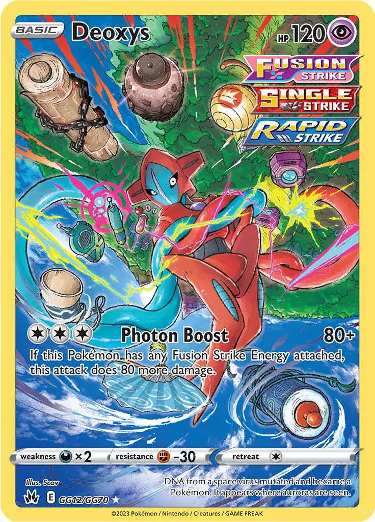 Pokemon Trading Card Game Crown Zenith Holo Rare Deoxys GG12 [Galarian  Gallery]