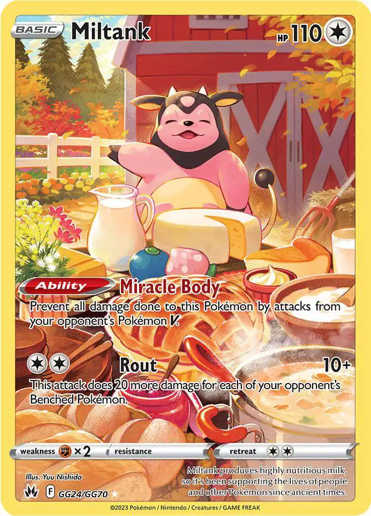 Pokemon Trading Card Game Crown Zenith Holo Rare Miltank GG24 [Galarian Gallery]