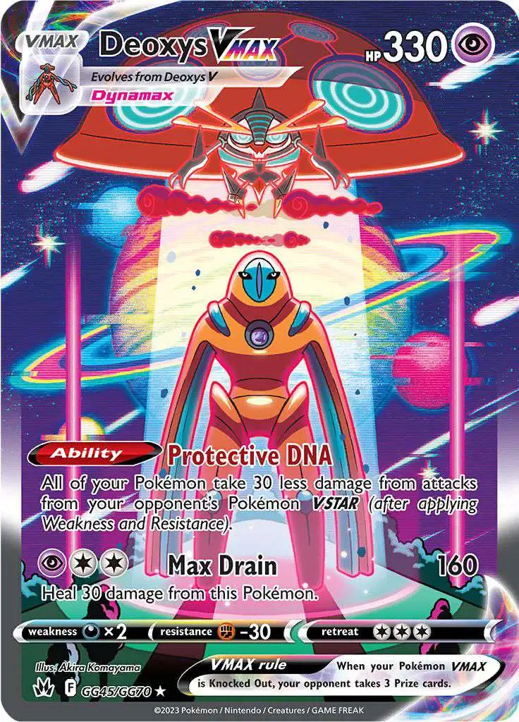 Pokemon Trading Card Game Crown Zenith Rare Holo Deoxys VMAX GG45 [Galarian Gallery]