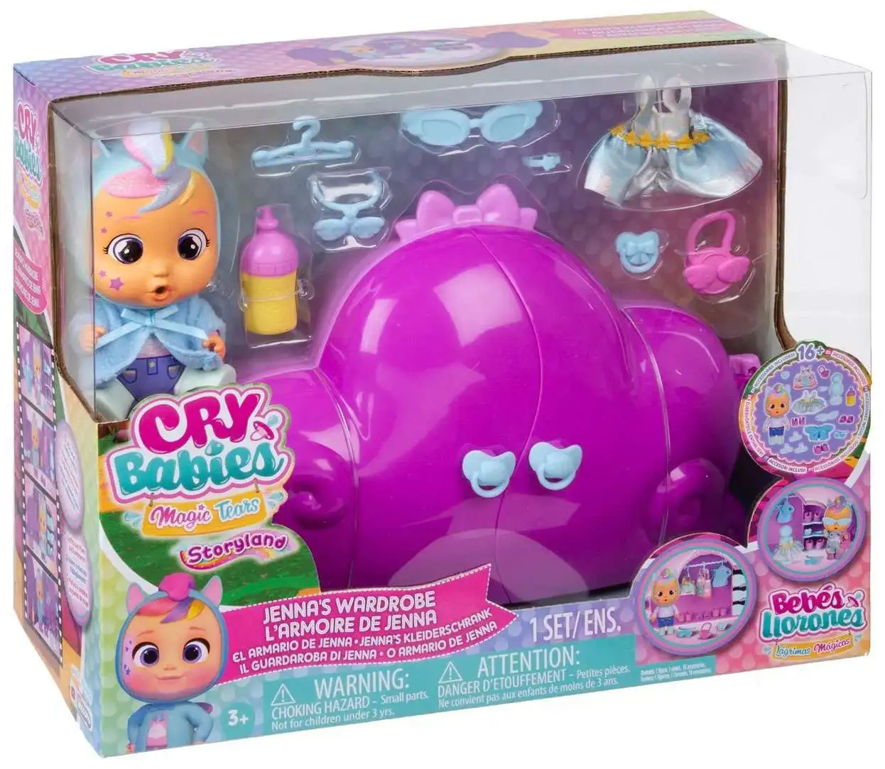 Cry Babies Magic Tears Jenna's Wardrobe Playset [Damaged Package]