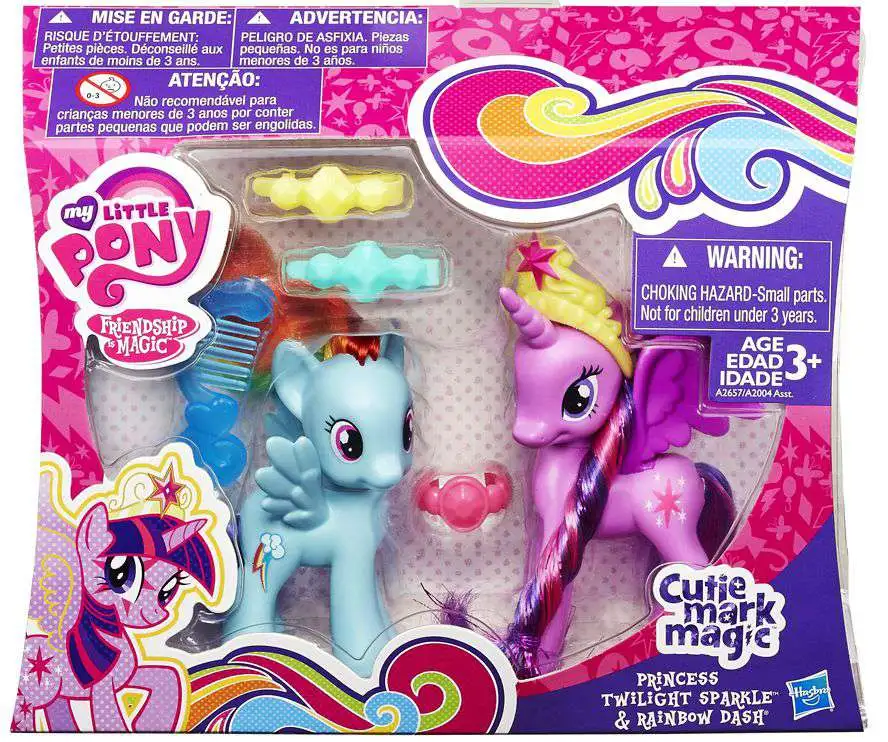 My Little Pony Friendship is Magic Cutie Mark Magic Princess Twilight  Sparkle Rainbow Dash Figure 2-Pack Hasbro Toys - ToyWiz