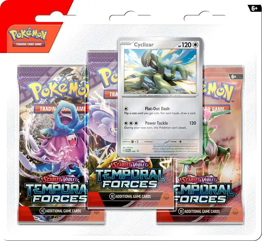 Pokemon Scarlet & Violet Temporal Forces Cyclizar Special Edition [3 Booster Packs & 1 Foil Promo Card]