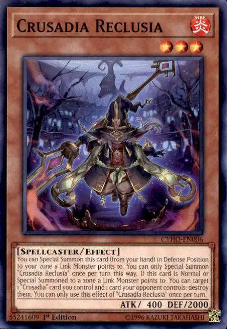 YuGiOh Cybernetic Horizon Common Crusadia Reclusia CYHO-EN006