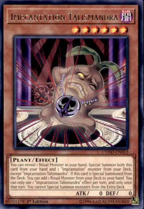 YuGiOh Cybernetic Horizon Rare Impcantation Talismandra CYHO-EN013