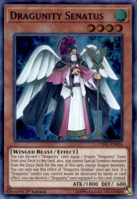 YuGiOh Cybernetic Horizon Super Rare Dragunity Senatus CYHO-EN016