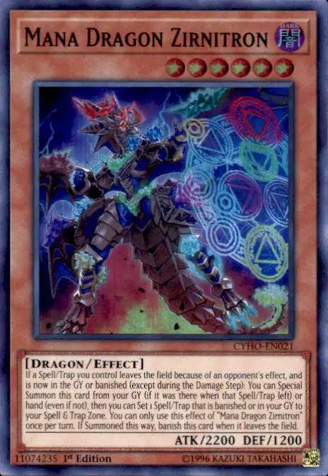 YuGiOh Cybernetic Horizon Super Rare Mana Dragon Zirnitron CYHO-EN021