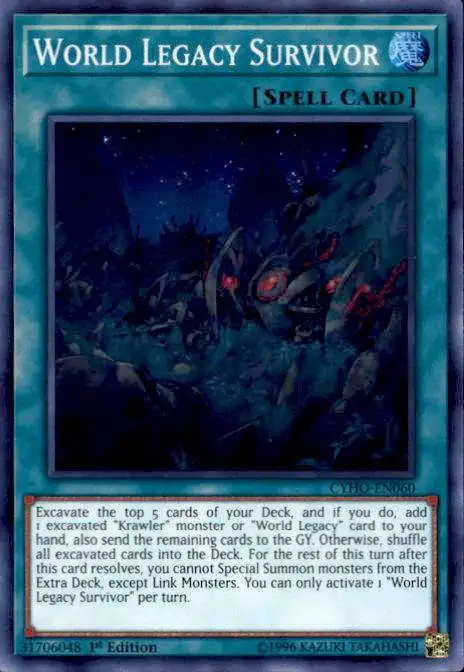 YuGiOh Cybernetic Horizon Super Rare World Legacy Survivor CYHO-EN060