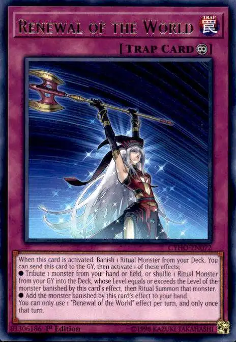 YuGiOh Cybernetic Horizon Rare Renewal of the World CYHO-EN072