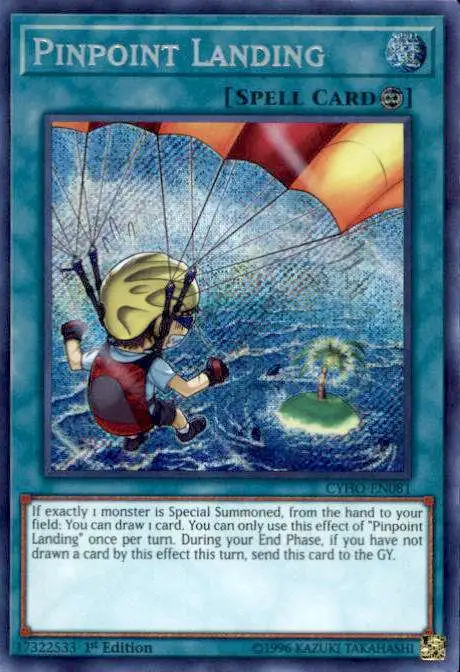 YuGiOh Cybernetic Horizon Secret Rare Pinpoint Landing CYHO-EN081