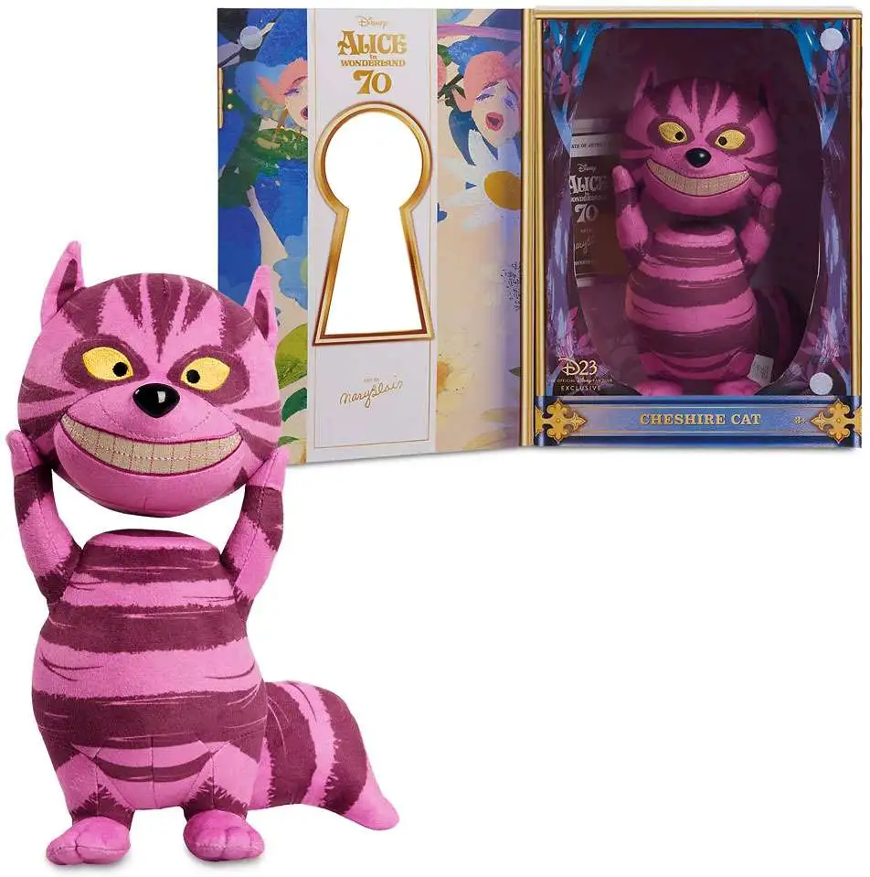 Authentic Disney Store Alice in Wonderland 20" Cheshire Cat Plush Doll 