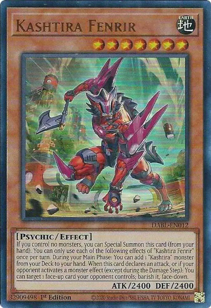 YuGiOh Darkwing Blast Ultra Rare Kashtira Fenrir DABL-EN012