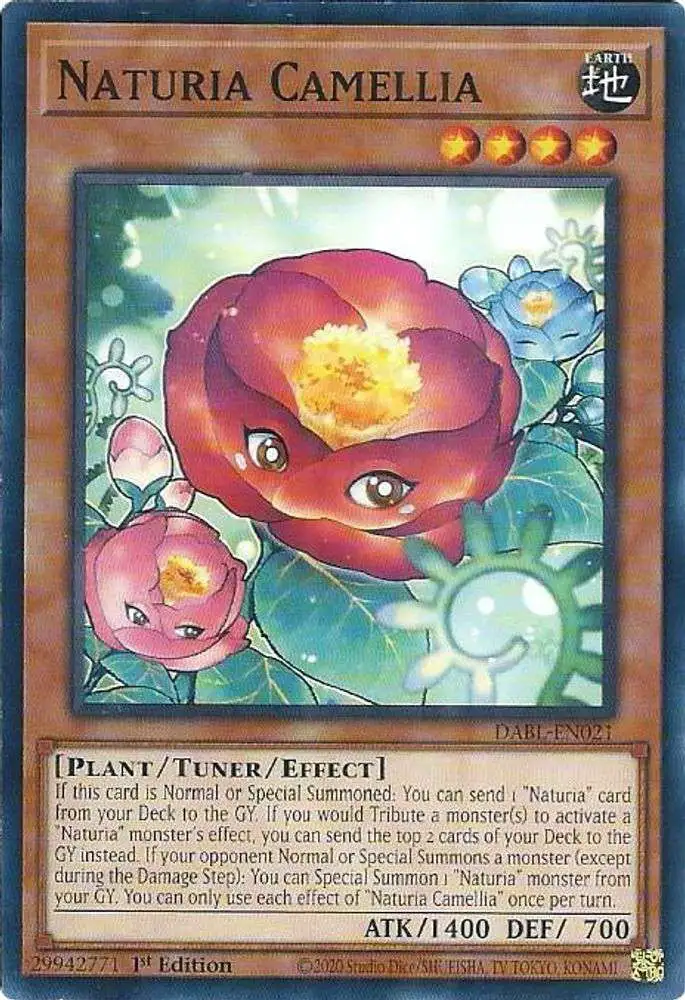 YuGiOh Darkwing Blast Common Naturia Camellia DABL-EN021