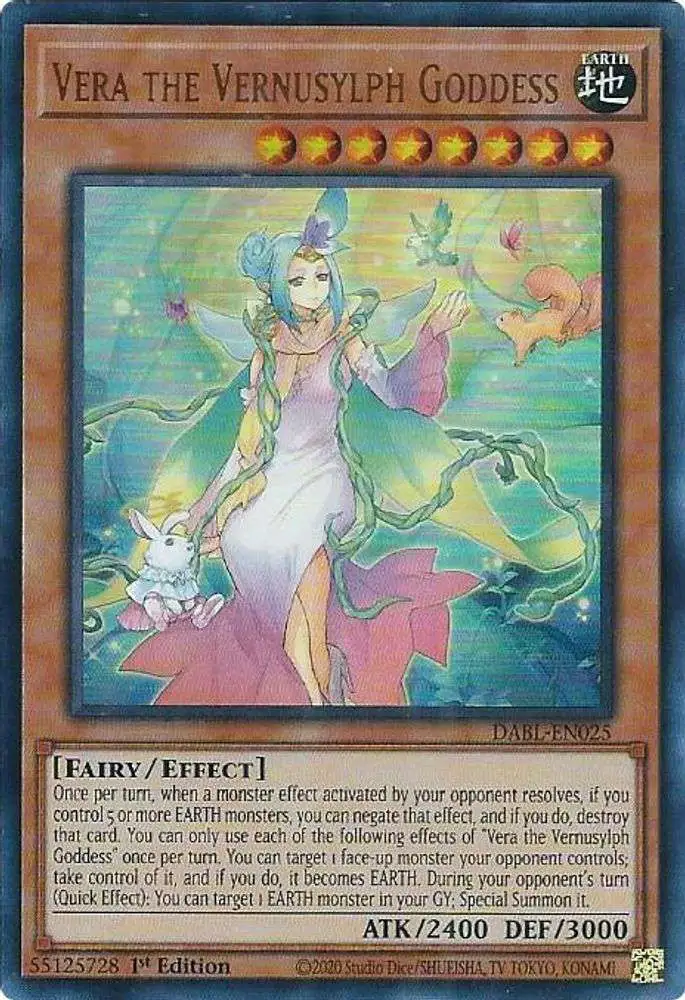 Yugioh Darkwing Blast Single Card Ultra Rare Vera The Vernusylph Goddess Dabl En Toywiz