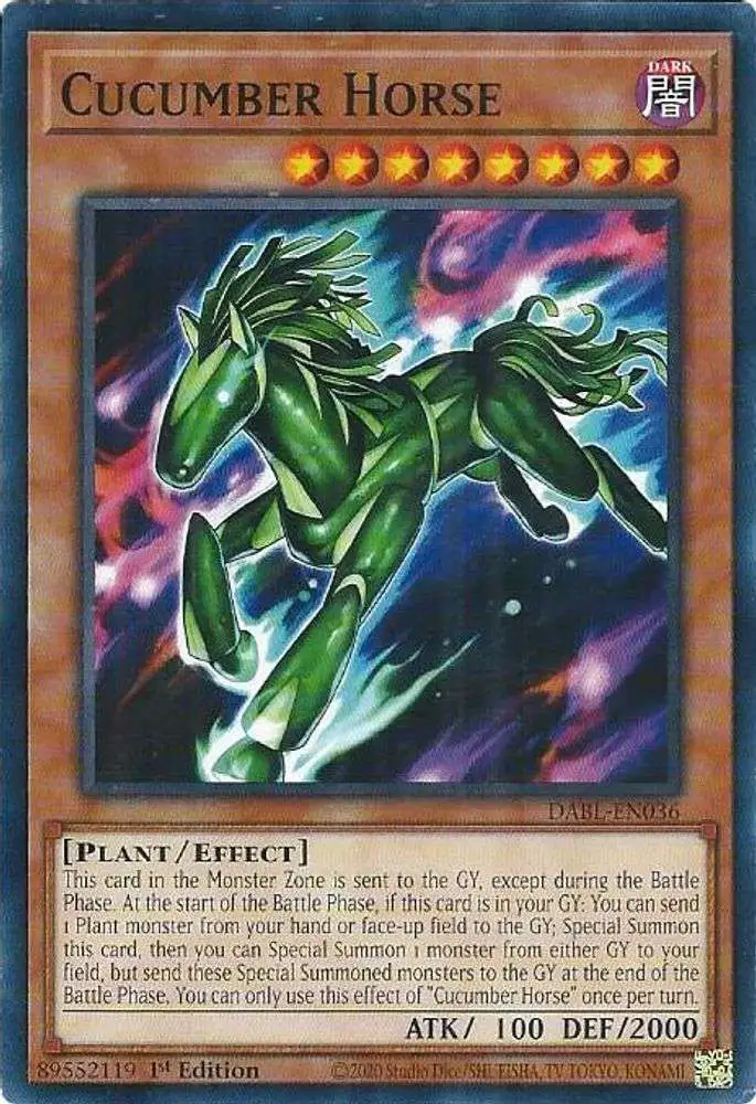 YuGiOh Darkwing Blast Common Cucumber Horse DABL-EN036