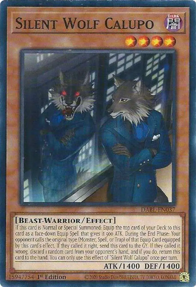 YuGiOh Darkwing Blast Common Silent Wolf Calupo DABL-EN037