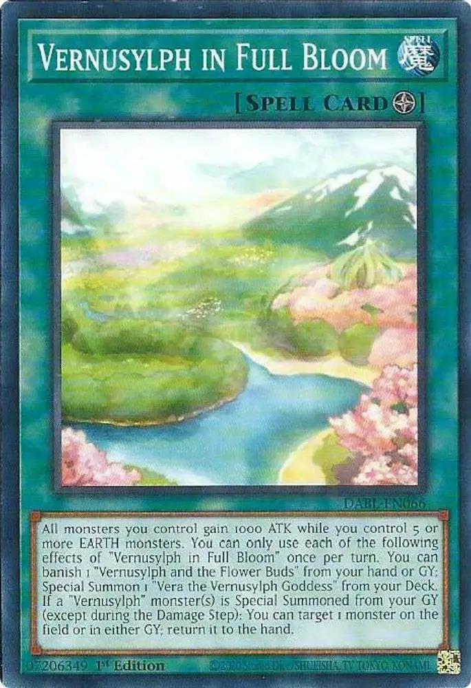YuGiOh Darkwing Blast Common Vernusylph in Full Bloom DABL-EN066