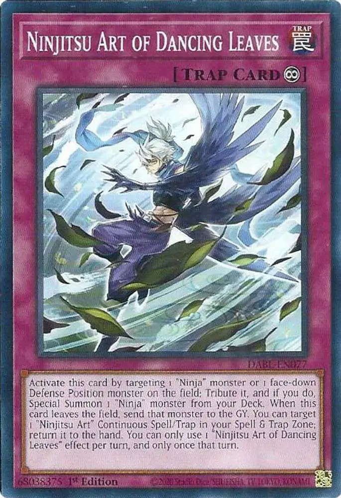 yugioh darkwing blast card list YuGiOh Darkwing Blast Common Ninjitsu Art of Dancing Leaves DABL-EN077