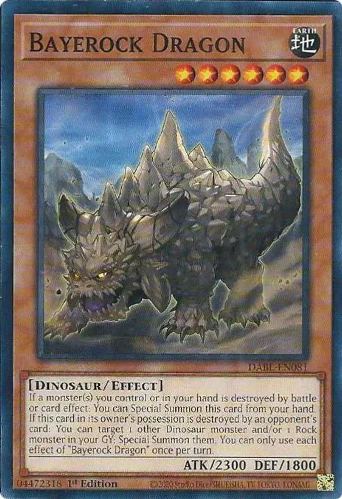 YuGiOh Darkwing Blast Common Bayerock Dragon DABL-EN081